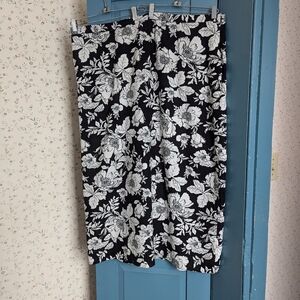 🖤Old Navy 3X Maxi linen blend skirt Hawaii Island Wear Kick Pleat